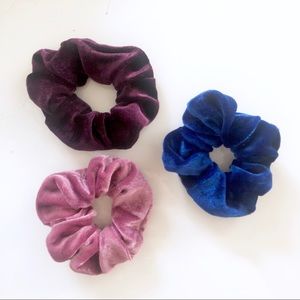 NWOT Velvet Scrunchies